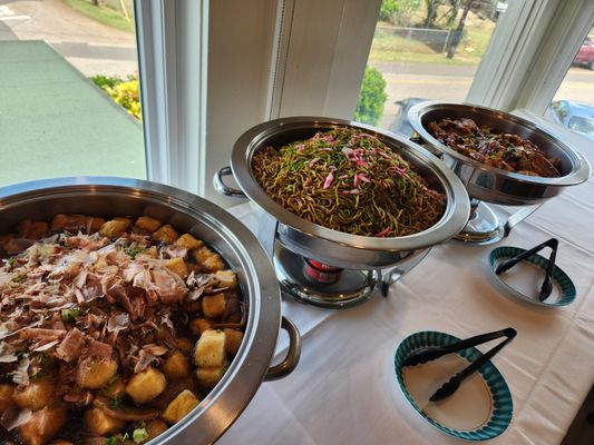 Catering spread at Natsunoya Tea House